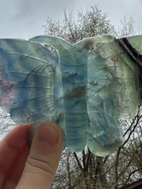 Fluorite Butterfly Carving